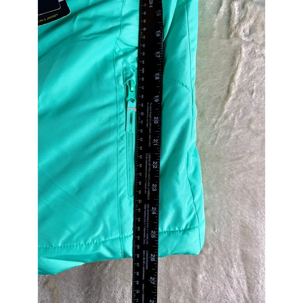 Champion Girls 3-in-1 Reversible System Winter Jacket Green‎ Hooded XL 14-16 NEW